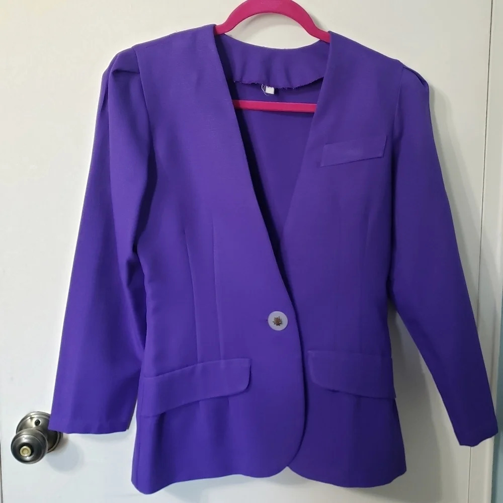 Vintage Purple Blazer Jacket